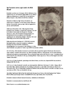 A preview of a PDF biography for Joblin, Frederick John Leigh